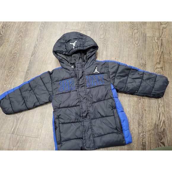 Nike Other - Nike Air Jordan Puffer Jacket Coat Kids Toddler Baby 18m Black Blue White